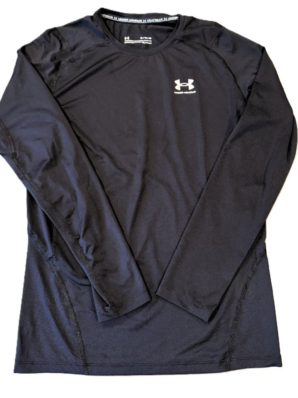 Under Armour Big Boys XL Black Long Sleeve Compression Shirt Athletic As Is